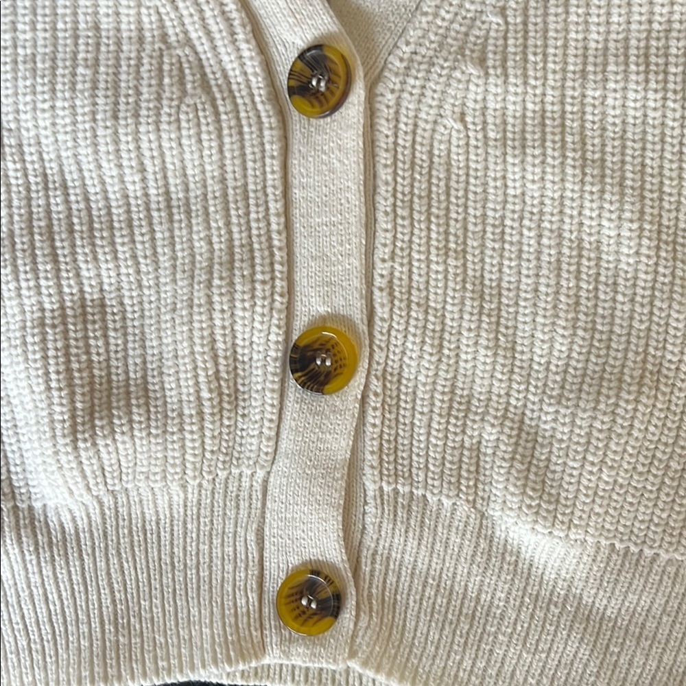 Urban Outfitters Ivory Knit Cardigan with Buttons - Picture 3 of 5